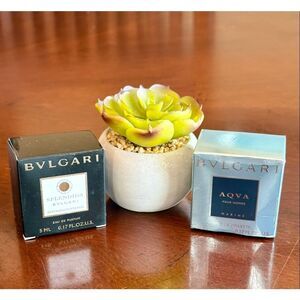 BULGARI - Set of 2 Minis- Aqva Marine & Splendida Patchouli Tentation, 5 ml Each